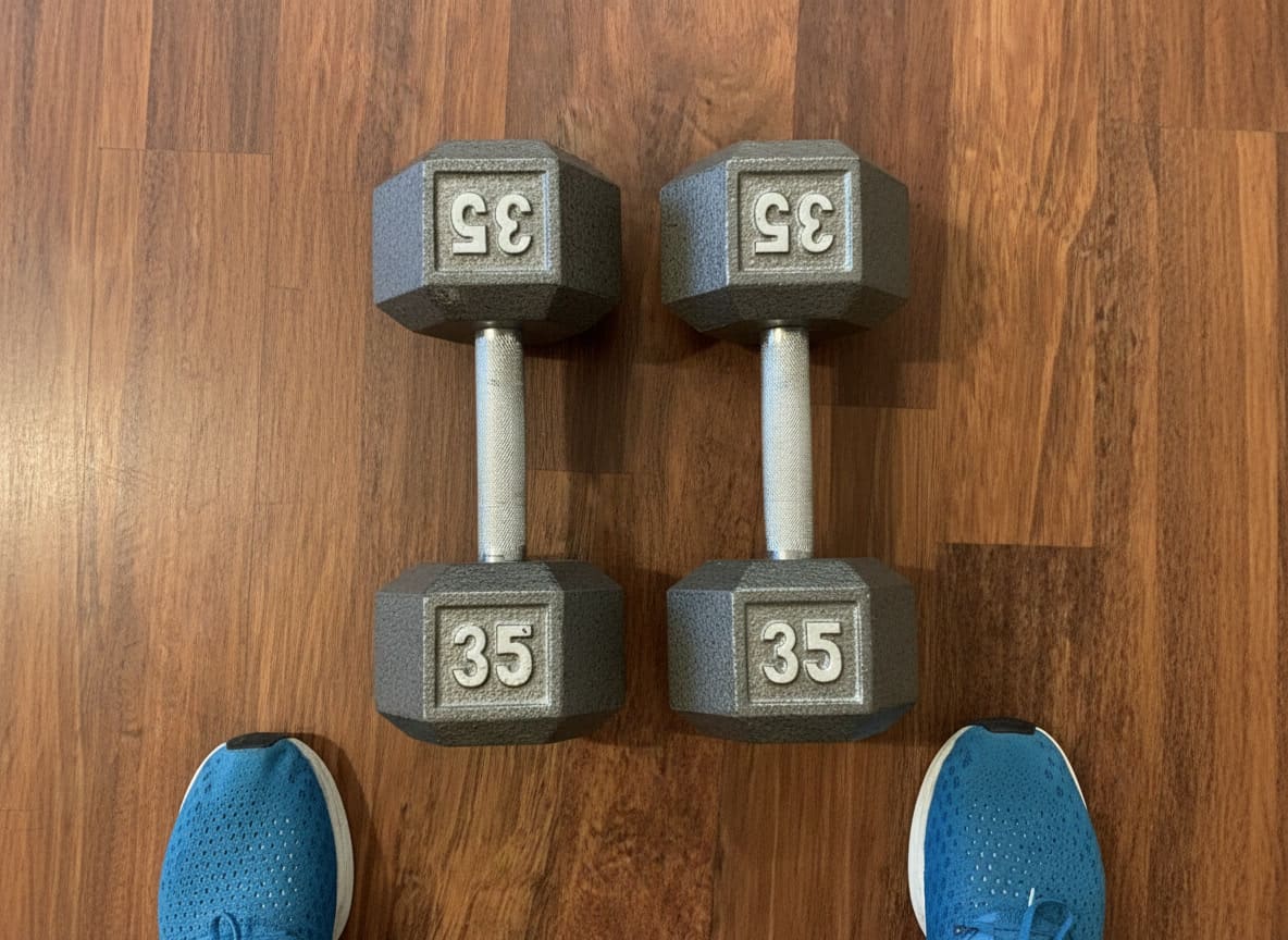 A pair of dumbbells you already own