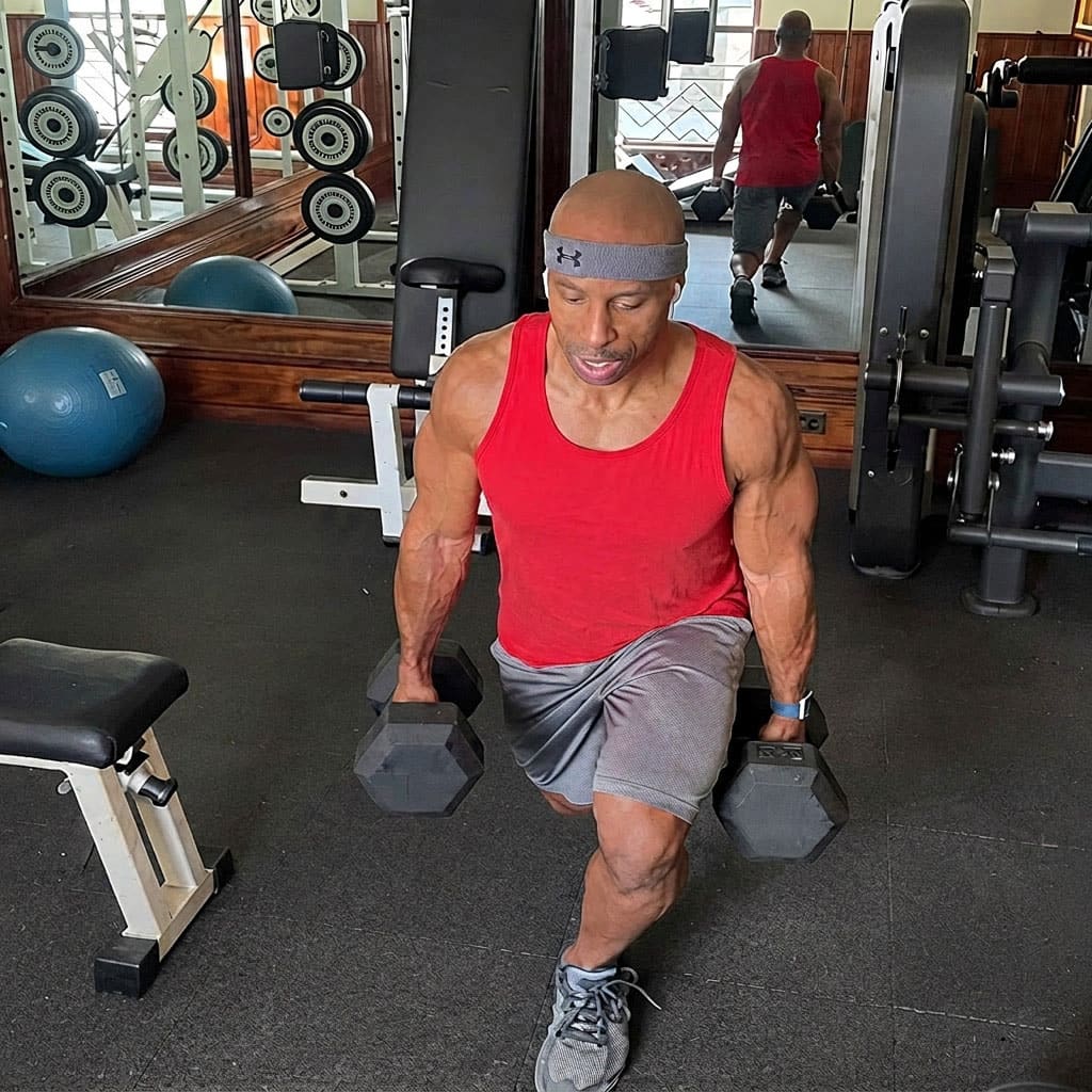 Dumbbell workout at home